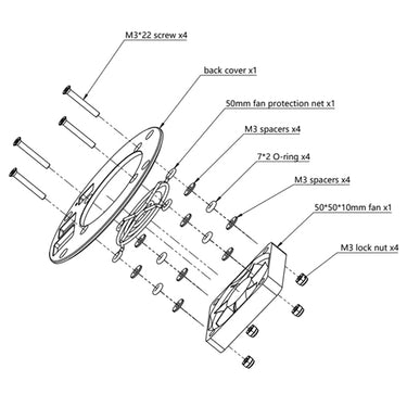 ZWO REPLACEMENT FAN FOR ASI 2600, 6200, 2400 CAMERAS