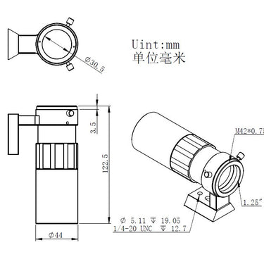 ZWO 30F4 Mini Guide Scope DISCONTINUED