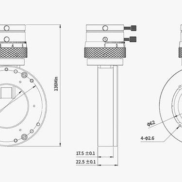 ZWO Larger Off-Axis Guider with 12x12 prism